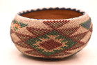Antique Native American Paiute Indian Fully Beaded Basket Colorful 5 5  Vtg