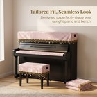 Velvet Piano Cover And Keyboard Dust Cover With Stars Design