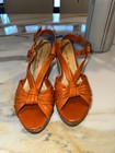 Antonio Melani Women s Burnt Orange Wedge Sandal Size 7 M