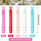 40 Pack Mini Heart Bubbles For Kids  Assorted Colors Small Bubble Wands For Vale