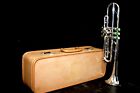 Vintage Bundy Trumpet - Made In 1960s  Used  Silver Plating Worn  Case Included