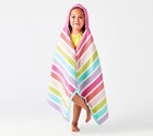 Pottery Barn Kids Rugby Stripe Hooded Bath pool Towel 100  Cotton   Multi Color