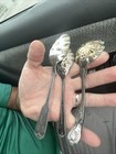 Fancy Embossed - Silver Plated Spoons Different Markings  3  Spoon Lot