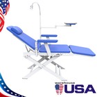 Portable Dental Mobile Chair Folding Silla Led Light  with Turbine Unit 4holes