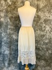 Vintage 1950s Yolande Half Slip Nylon Lace   Accordion Pleat Hem Pillow Tab Sz S