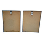 Pair Vintage Reverse Painted Convex Bubble Glass Silhouette Pictures 4 5  X 3 5 