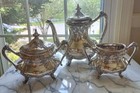 Exquisit Reed   Barton Victorian Coffee   Tea Service Set W  Fb Rogers Tray Read