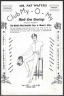 Lgbtq Club My-o-my Mardi Gras Greetings Mr Pat Waters Revue Female Impersonator