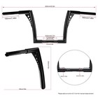 10inch Rise Ape Hangers Handlebar 1-1 4 Diameter Motorcycle Bar Gloss Black