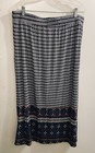 Cato Maxi Skirt Womens Plus Size 18 20w Multicolor Boho Tassels Stretchy Pull On