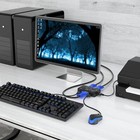 Vga Kvm Switch 2 Port Usb Vga Kvm Switch W 2 Kvm Cables   3 Usb Hubs For 2 Co   