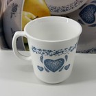 Corelle Livingware Blue Hearts 17 Piece Dinnerware Set Service For 4 Made In Usa