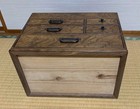 Showa Retro Japanese Wooden Sewing Box With Drawers Ruler And Kukedai Vintage