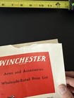 Vintage Winchester Repeating Arms Company Price List Accessories 1952 Torn Front