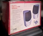 Brookstone Wireless Computer Speaker System Complete In Box 900mhz Mint Cond 