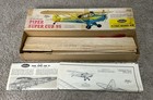 Vintage Guillow s Piper Super Cub 95 Balsa Model Airplane Kit Opened Complete