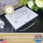 Zoexi Wedding Guest Book  Guest Book With A Pen  White Guest Book Wedding Rec