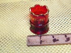 Ohiowa  Nebraska 1887-1987 Centennial Ruby Red Glass Toothpick Holder