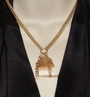 Antique Victorian Gold Filled 20  Watch Chain Necklace W wax Seal   Extender 44g