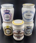 Set Of 5 Vintage Western Germany Apothecary Jars With Lids