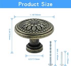2 Pcs Antique Bronze Cabinet Knobs  Mid Century Dresser Knobs Vintage Drawer Kno
