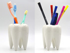 Ceramic Tooth Shaped Pen Pencil Toothbrush Holder Pot Succulent Plant Pot Home O
