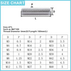 304 Stainless Steel Threaded Rod Stud Bolt M3-m8 Full Thread Metric Screws