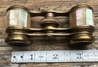 Antique Small Pair Of Opera Glasses Brass   Mother Of Pearl 
