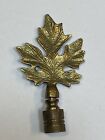 Maple Leaf Brass Decorative Decoration Lamp Finial Large 3 25  Tall Vintage Old