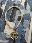 Large Gold And Rhinestone Designer Brooch Pin Or Charm For Necklace
