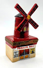 Limoges Trinket Box - Moulin Rouge - France Peint Main- Windmill - Ltd Edition