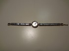  83 Vintage Lg Sterling Silver Watch-gold Tone-loaded With Stones-925