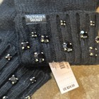 Victoria s Secret Bling Gem Sparkle Knit Soft Gloves Mittens Black Os    25 Nwt