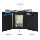 Real Leather Slim Wallets For Men Trifold Mens Wallet W  Id Window Rfid Blocking