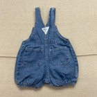 Vintage Baby Bgosh Oshkosh Infant 6 9 Month Girl Denim Overall Bubble Romper