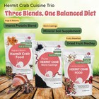 Snout   Shell Hermit Crab Food Variety Pack - Fruity  Bugs  Worm Castings 80 Cha