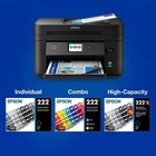 Genuine Epson 222 Black Color Ink Cartridges 4 Pack Cmyk Oem T222120-bcs