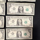 13  Star-note One-dollar Bills From The H Collection 