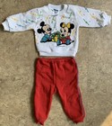 Vintage    84 Disney Babies Newborn   6 Months Mickey Mouse Outfit Sweater   Pants