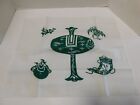 Set Of 6 Asian Cloth Dinner Napkins 18  X 14  Never Used