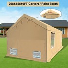 20x12 5x10ft Portable Paint Booth Rainproof Storage Shelter All-season Garage