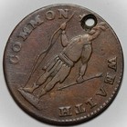 1788 Massachusetts Colonial Copper Cent  Ryder 11-c  Holed