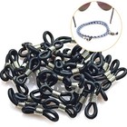 40 Pieces Eyeglass Chain Ends Adjustable Rubber Spectacle End Connectors For Ey