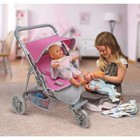 Badger Basket Trek 3-wheel Folding Twin Doll Jogging  Stroller