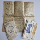 1940s Vintage B34  Simplicity 3656 Gathered Dart Seam Dress Set Sewing Pattern