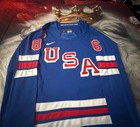 2026 Team Usa Winter Olympic   s Men   s Nike Jack Hughes  86 Authentic Jersey Sz M