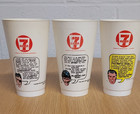 3 Vintage 7 11 Slurpee Cups 1975 Marvel Nick Fury  Mister Fantastic  Super Stan
