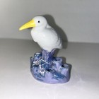 Bird Flower Frog Vintage Japan Six Holes  Lusterware 4 X 3 5    White Stork Heron