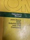 John Deere 6600 7700 Combines Side Hill Om H92873 Operators Manual Book
