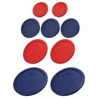 Pyrex Storage Lid Set   2  7202-pc 1 Cup Poppy Red   3  7200-pc 2 Cup Blue   2 
